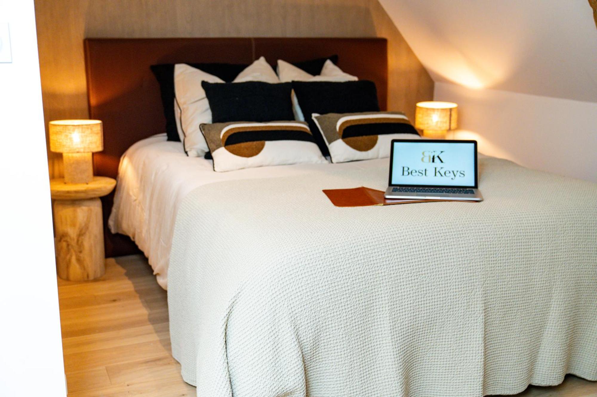 Velvet - Best Keys - Maison Duplex Elegante - Plein Centre Ville - Deco Minimaliste & Cosy - Literie Haut De Gamme - 2 Chambres Separees - Lit Queen Size & 1 Canape Convertible - Smart Tv - Wifi Fibre - Check-In Autonome Санс Екстериор снимка